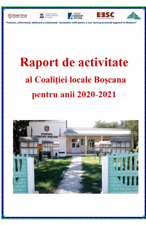 Raport narativ Coalitia Locala Boscana, Criuleni