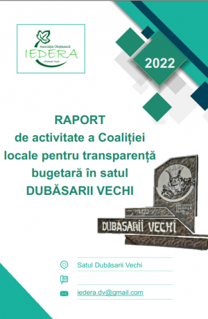 Raport narativ Coalitia Locala Dubasarii Vechi, Criuleni